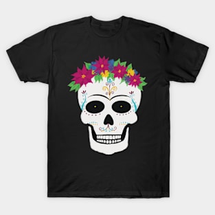 Frida Kahlo floral skull T-Shirt